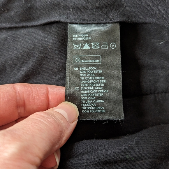 H&M Men's 36 Regular Wool Blend Dress Pants Light Gray Flat Front - Picture 7 of 7